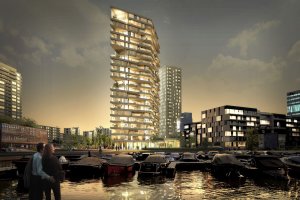 Hoogste houten gebouw komt in Amsterdam